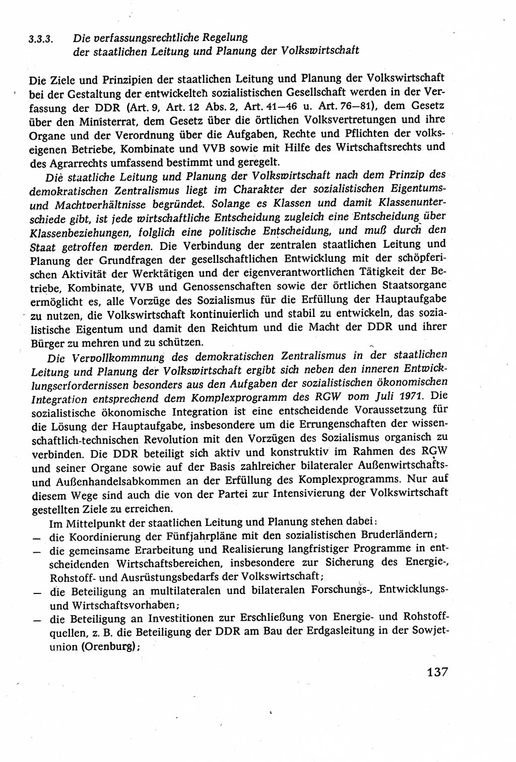 Staatsrecht der DDR (Deutsche Demokratische Republik), Lehrbuch 1977, Seite 137 (St.-R. DDR Lb. 1977, S. 137)