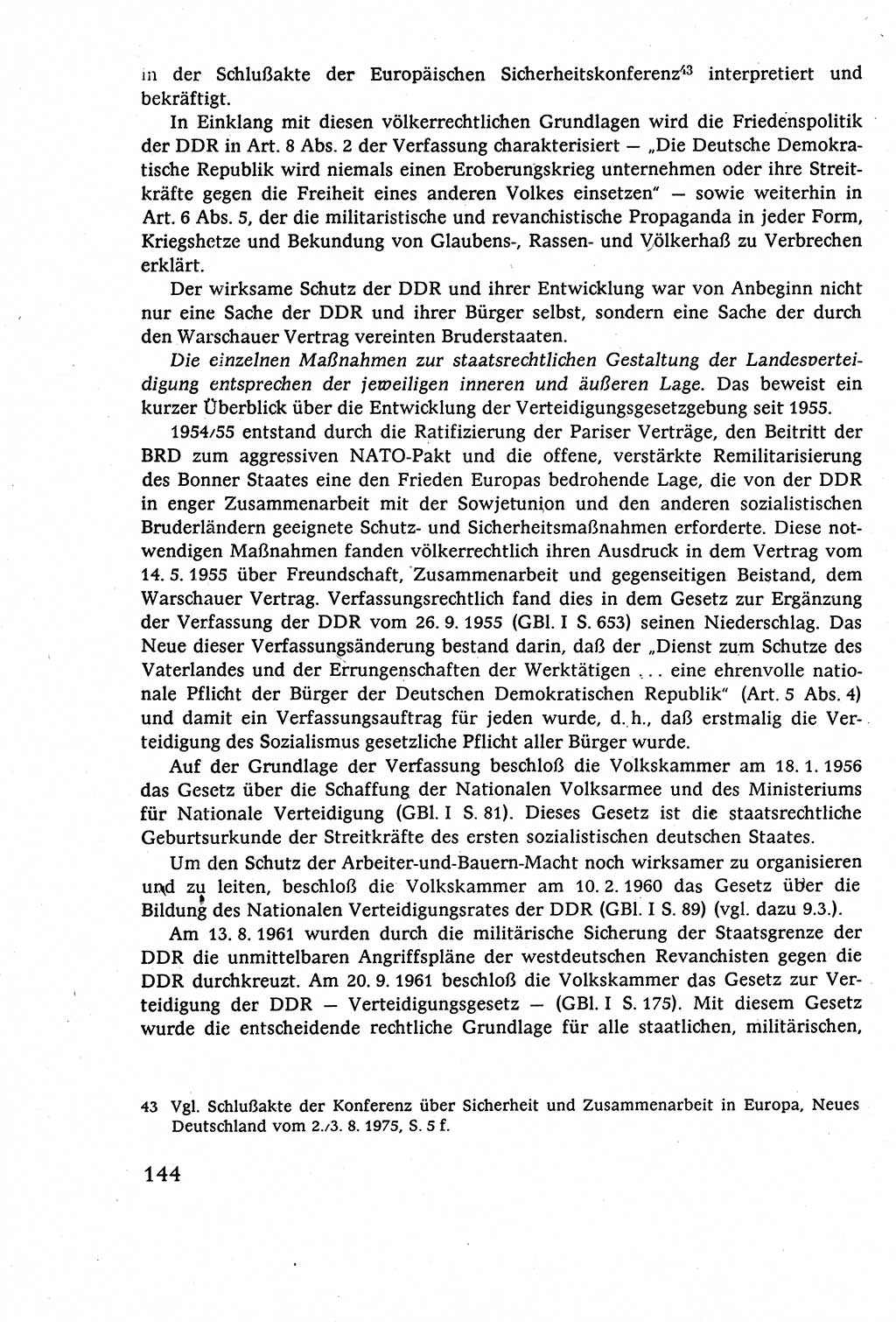 Staatsrecht der DDR (Deutsche Demokratische Republik), Lehrbuch 1977, Seite 144 (St.-R. DDR Lb. 1977, S. 144)
