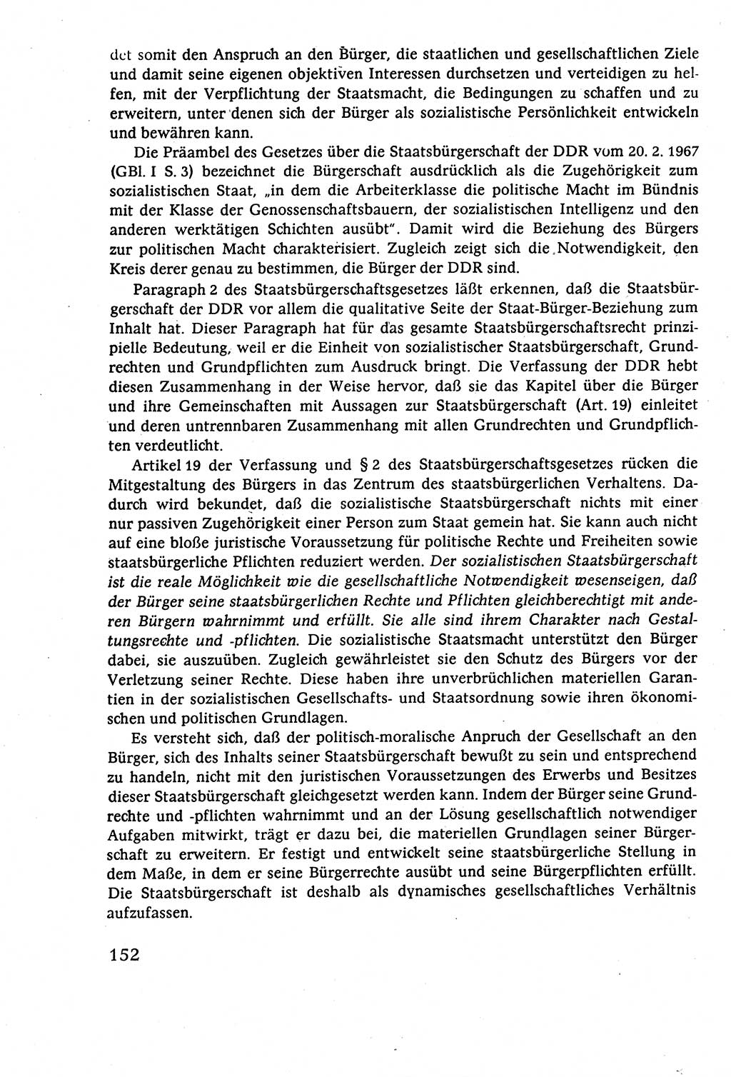 Staatsrecht der DDR (Deutsche Demokratische Republik), Lehrbuch 1977, Seite 152 (St.-R. DDR Lb. 1977, S. 152)