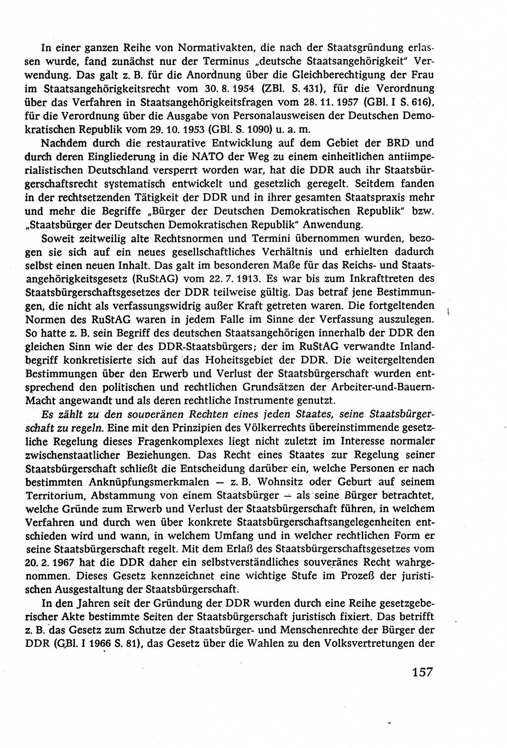 Staatsrecht der DDR (Deutsche Demokratische Republik), Lehrbuch 1977, Seite 157 (St.-R. DDR Lb. 1977, S. 157)