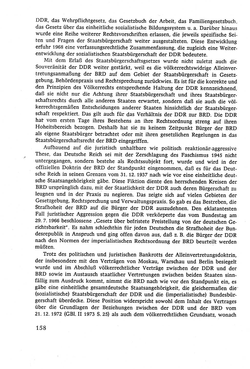 Staatsrecht der DDR (Deutsche Demokratische Republik), Lehrbuch 1977, Seite 158 (St.-R. DDR Lb. 1977, S. 158)