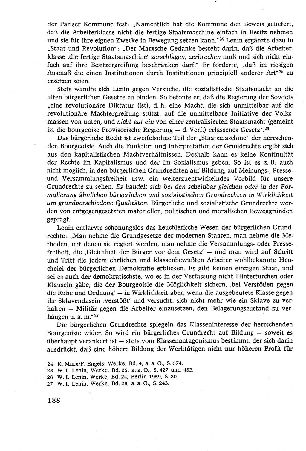Staatsrecht der DDR (Deutsche Demokratische Republik), Lehrbuch 1977, Seite 188 (St.-R. DDR Lb. 1977, S. 188)