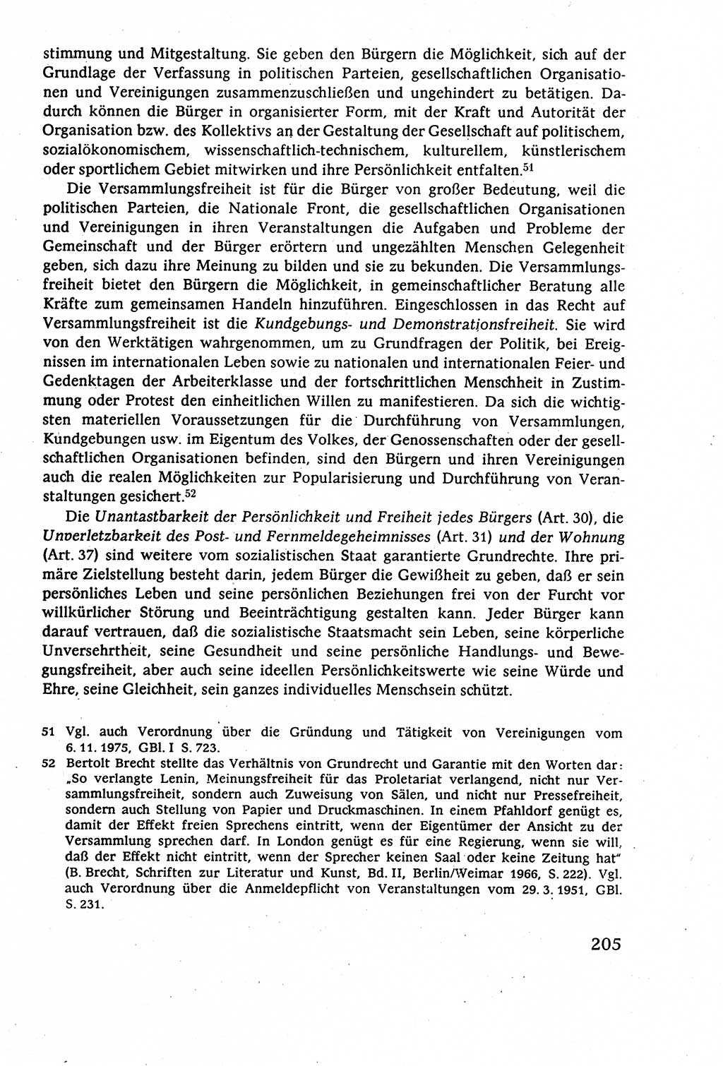Staatsrecht der DDR (Deutsche Demokratische Republik), Lehrbuch 1977, Seite 205 (St.-R. DDR Lb. 1977, S. 205)