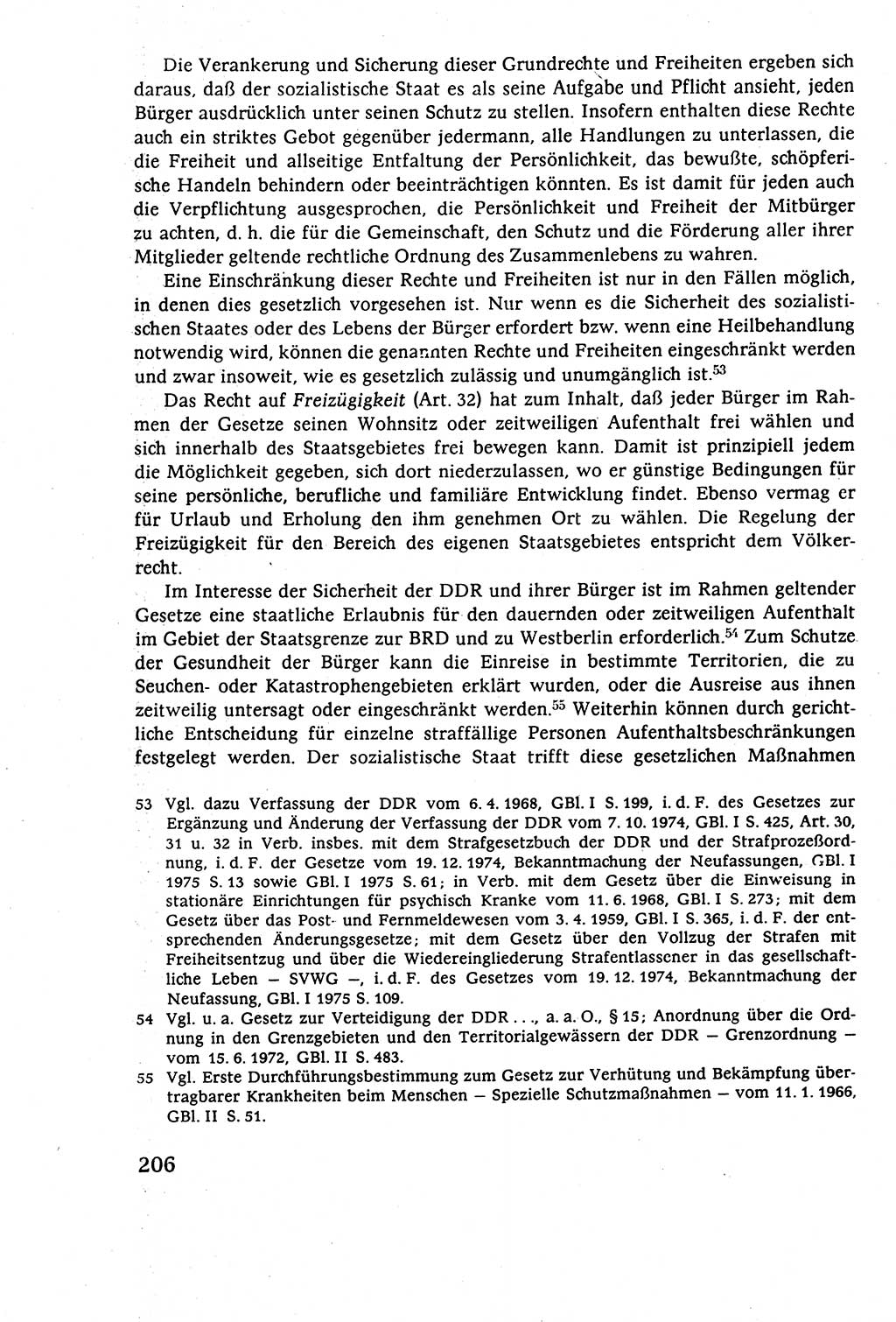 Staatsrecht der DDR (Deutsche Demokratische Republik), Lehrbuch 1977, Seite 206 (St.-R. DDR Lb. 1977, S. 206)