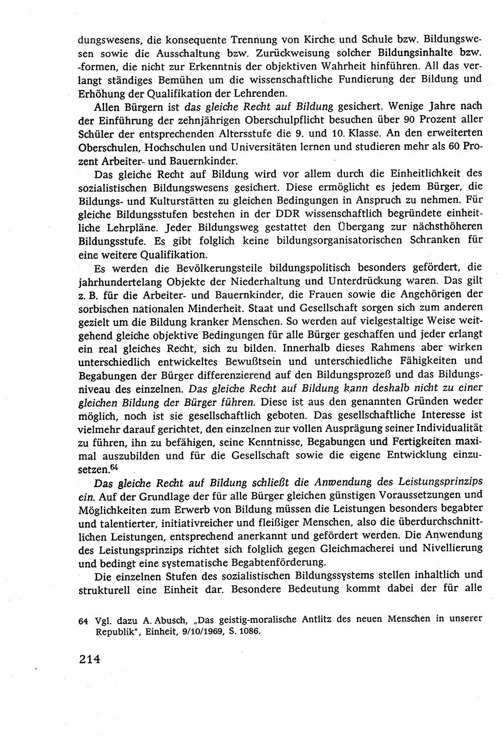 Staatsrecht der DDR (Deutsche Demokratische Republik), Lehrbuch 1977, Seite 214 (St.-R. DDR Lb. 1977, S. 214)