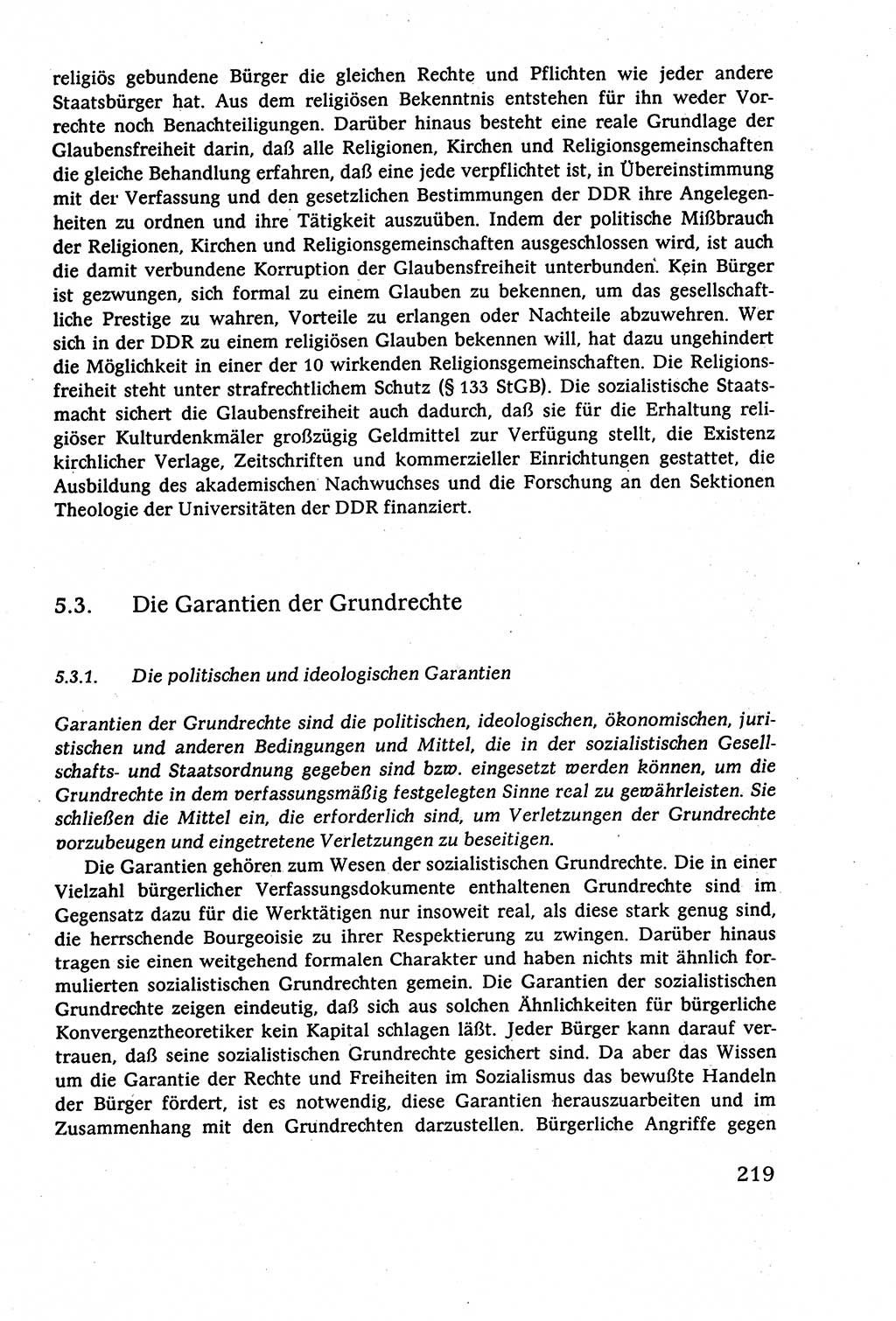 Staatsrecht der DDR (Deutsche Demokratische Republik), Lehrbuch 1977, Seite 219 (St.-R. DDR Lb. 1977, S. 219)