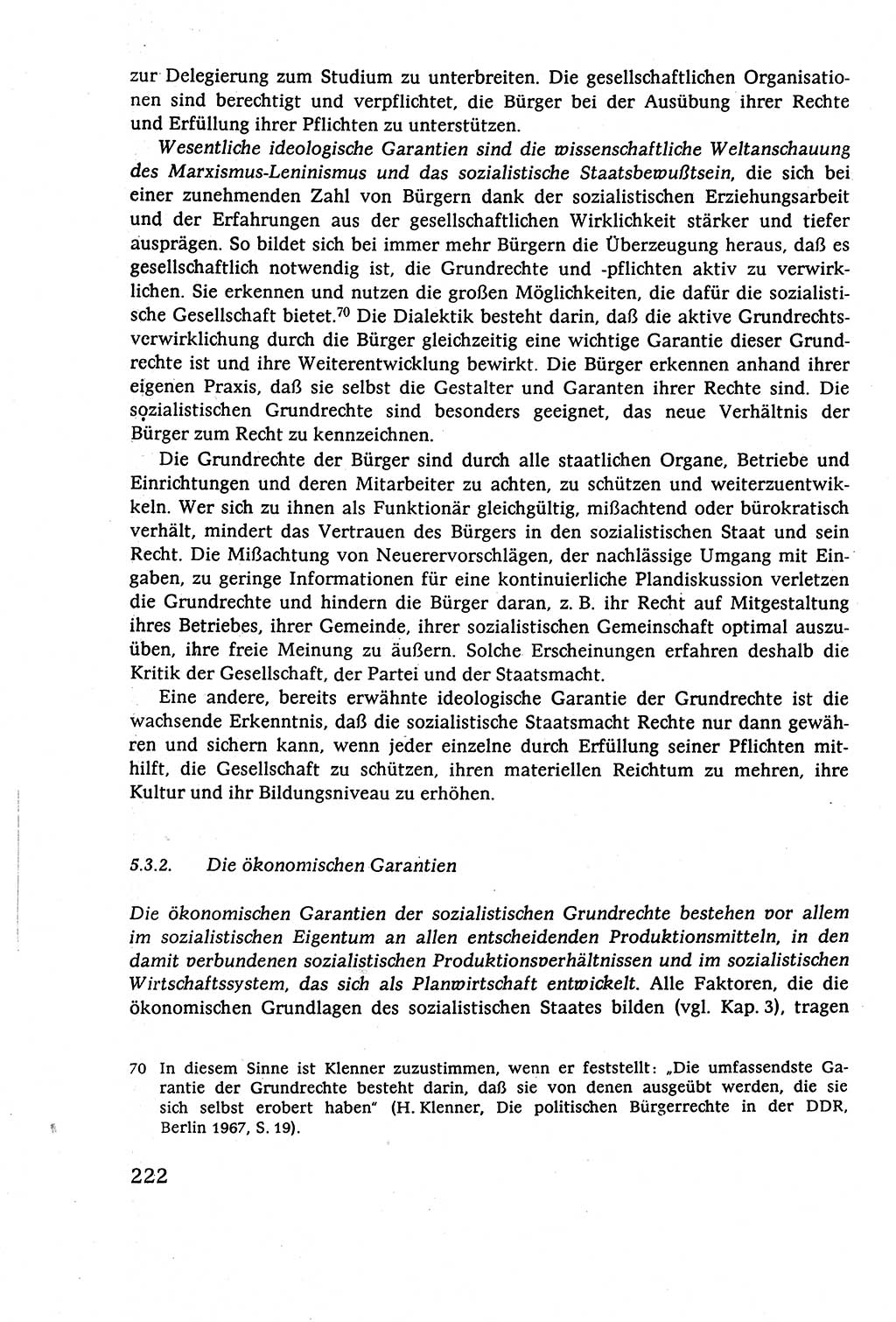 Staatsrecht der DDR (Deutsche Demokratische Republik), Lehrbuch 1977, Seite 222 (St.-R. DDR Lb. 1977, S. 222)