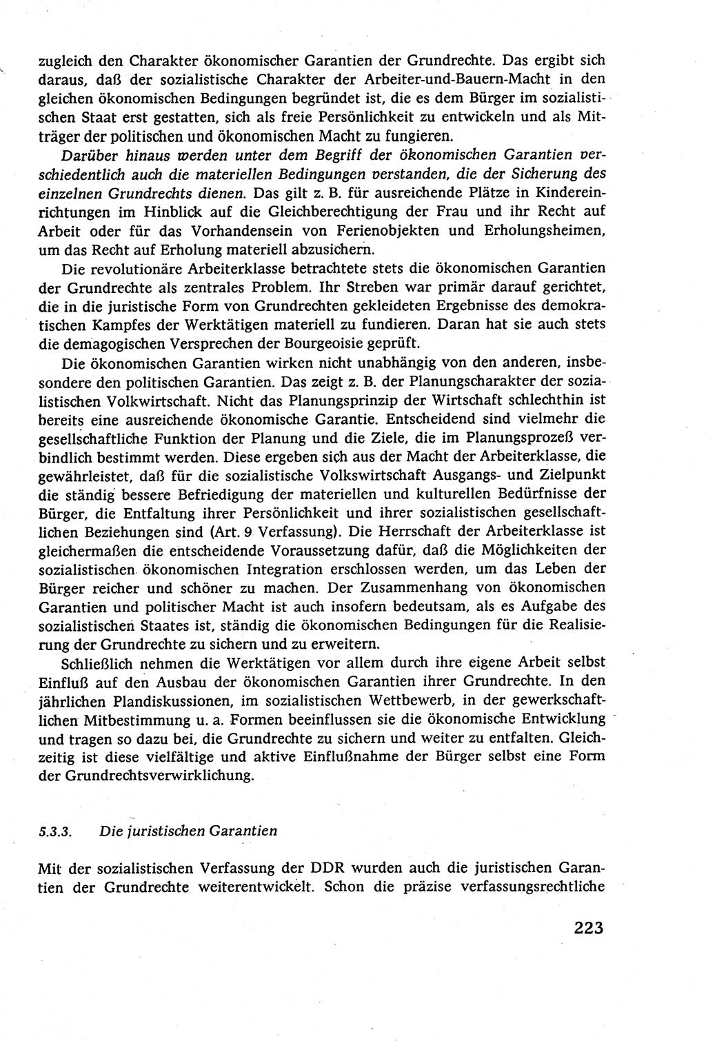 Staatsrecht der DDR (Deutsche Demokratische Republik), Lehrbuch 1977, Seite 223 (St.-R. DDR Lb. 1977, S. 223)