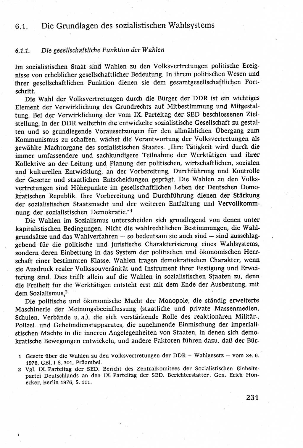 Staatsrecht der DDR (Deutsche Demokratische Republik), Lehrbuch 1977, Seite 231 (St.-R. DDR Lb. 1977, S. 231)