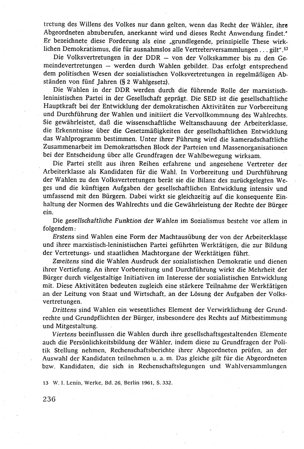 Staatsrecht der DDR (Deutsche Demokratische Republik), Lehrbuch 1977, Seite 236 (St.-R. DDR Lb. 1977, S. 236)