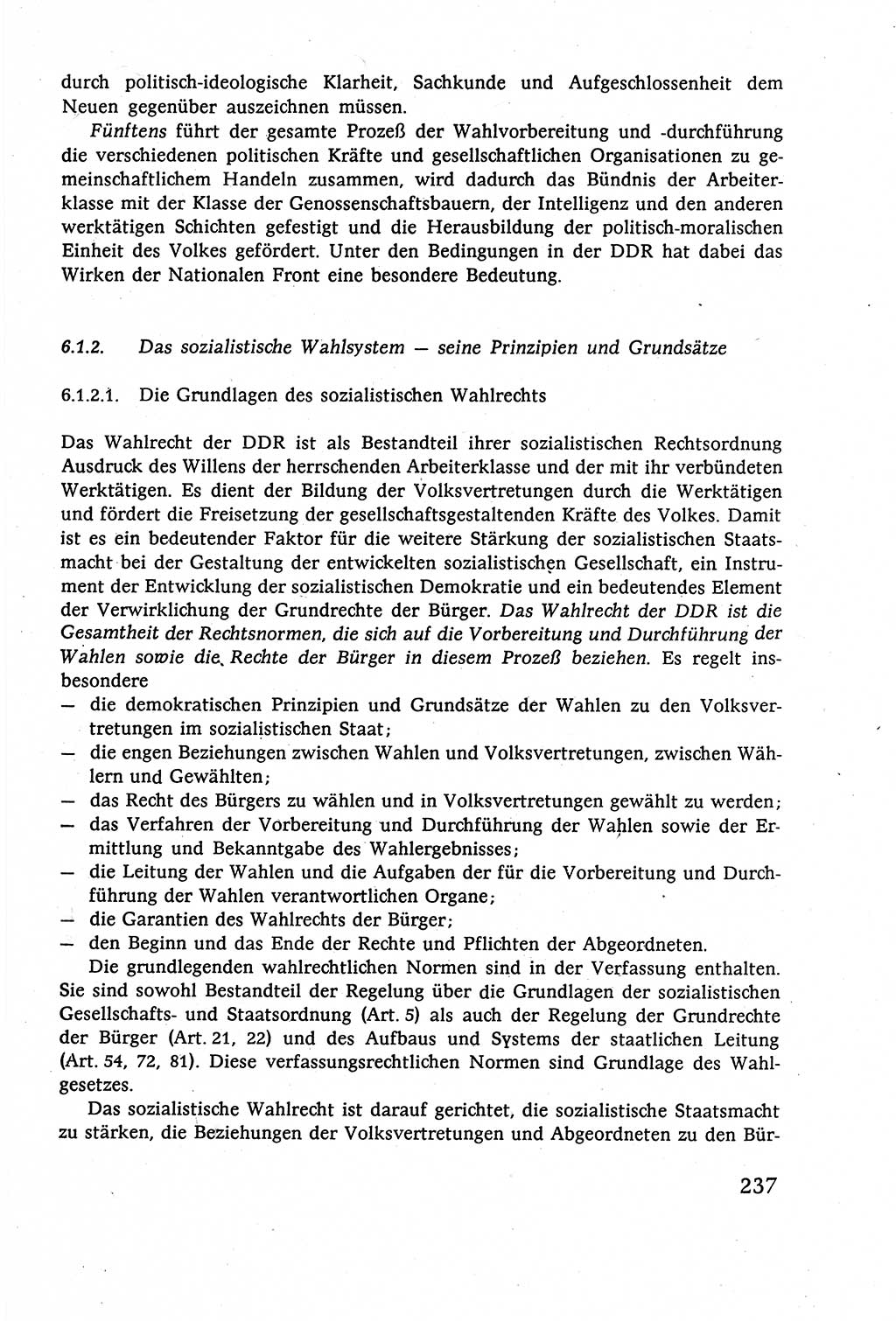 Staatsrecht der DDR (Deutsche Demokratische Republik), Lehrbuch 1977, Seite 237 (St.-R. DDR Lb. 1977, S. 237)
