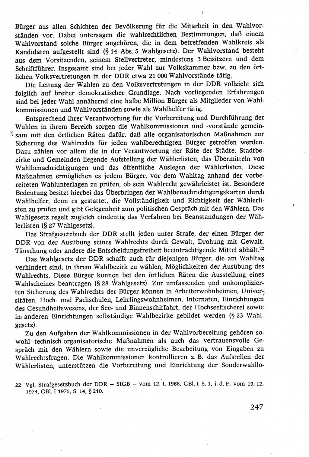 Staatsrecht der DDR (Deutsche Demokratische Republik), Lehrbuch 1977, Seite 247 (St.-R. DDR Lb. 1977, S. 247)