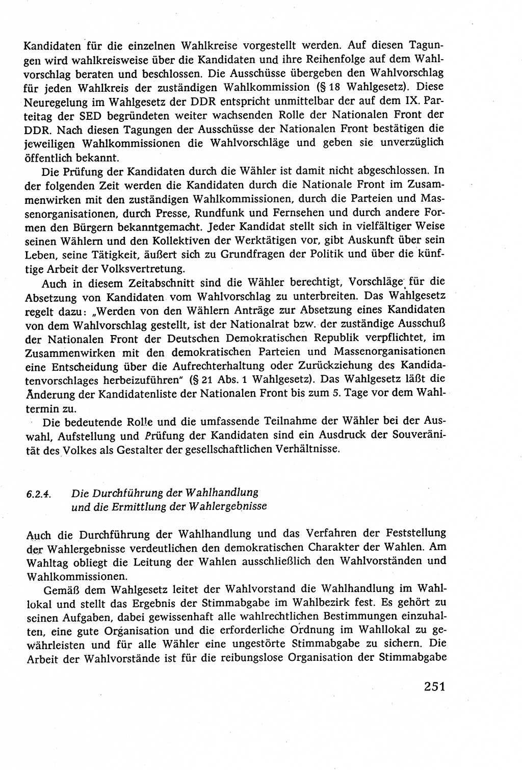 Staatsrecht der DDR (Deutsche Demokratische Republik), Lehrbuch 1977, Seite 251 (St.-R. DDR Lb. 1977, S. 251)