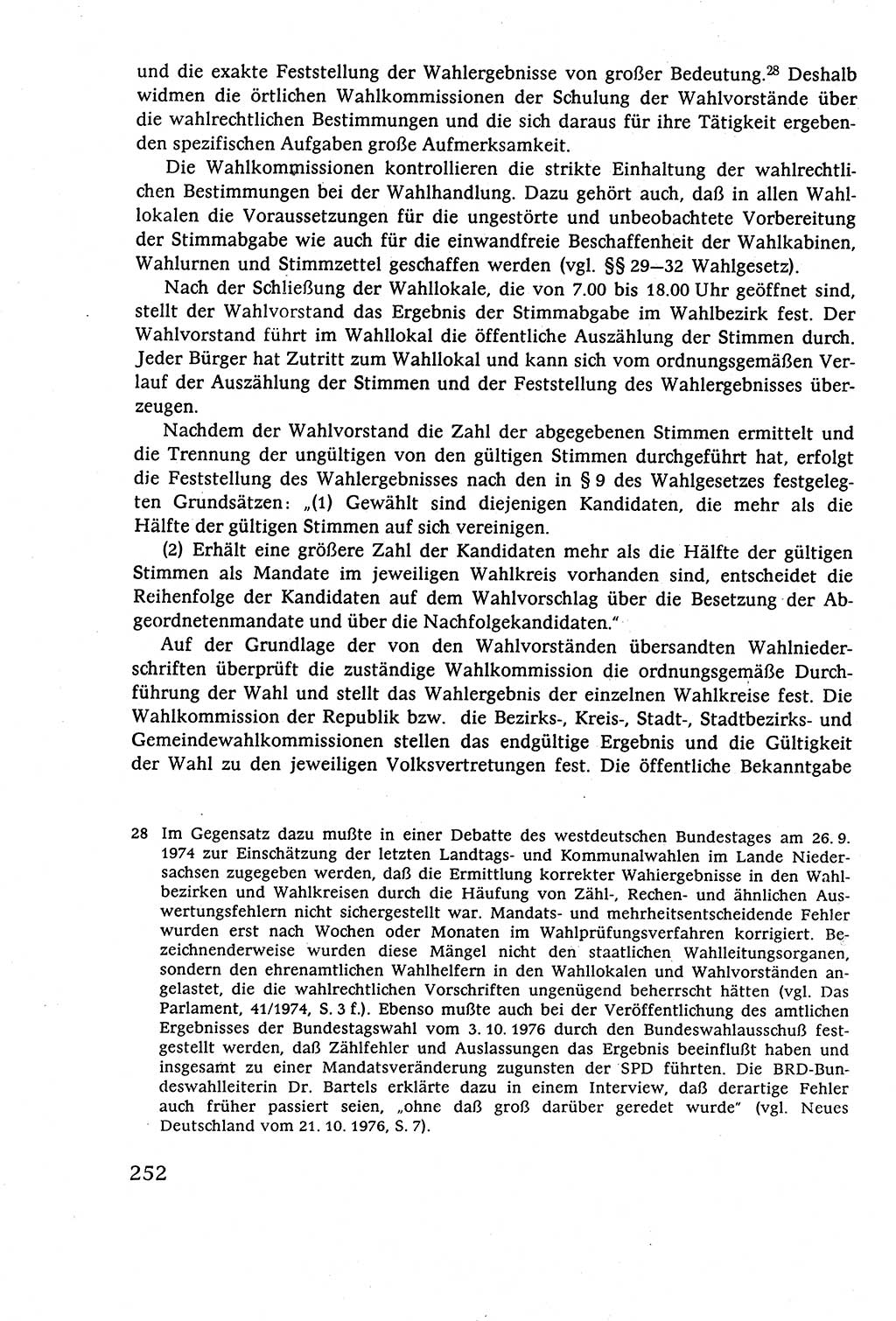 Staatsrecht der DDR (Deutsche Demokratische Republik), Lehrbuch 1977, Seite 252 (St.-R. DDR Lb. 1977, S. 252)
