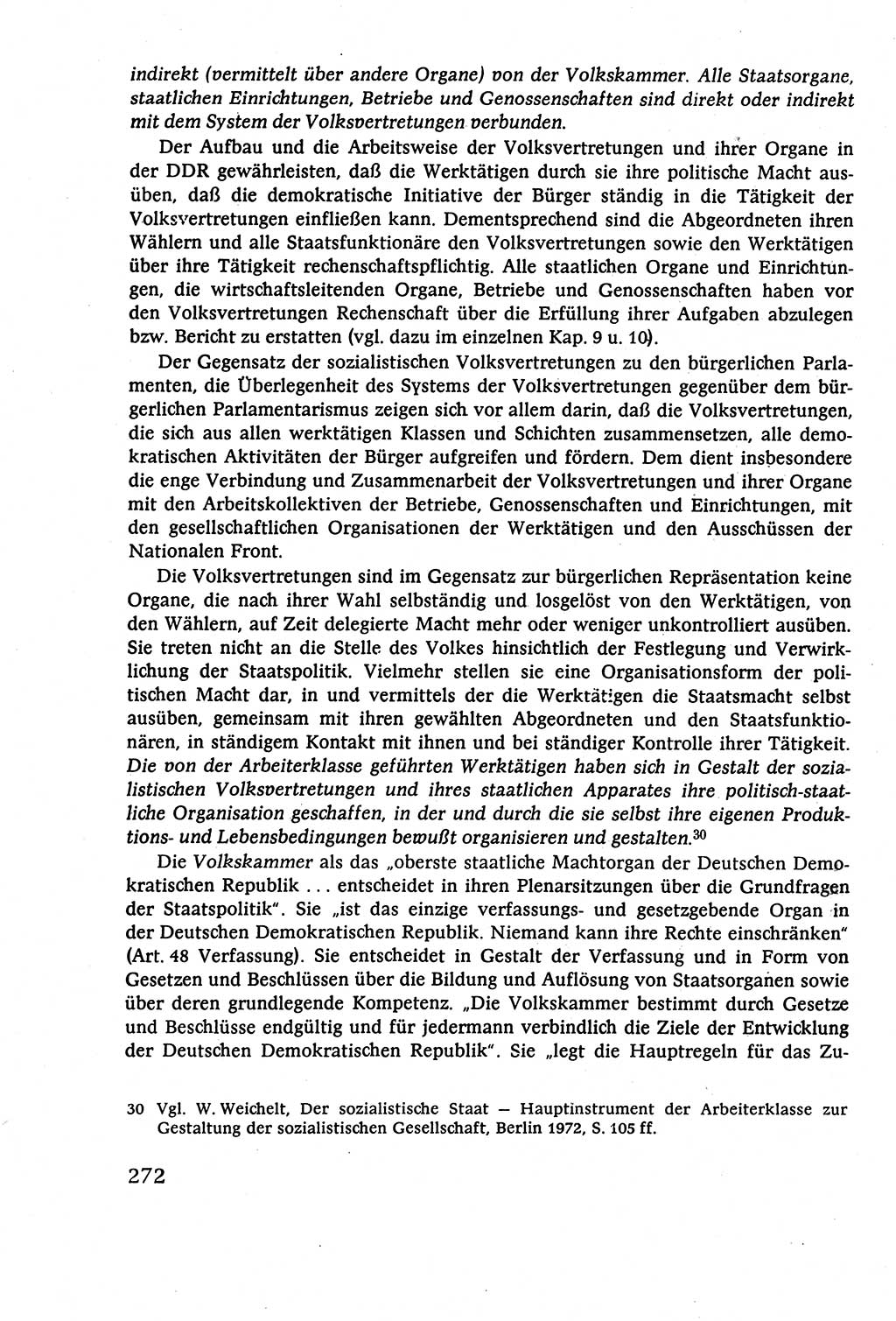 Staatsrecht der DDR (Deutsche Demokratische Republik), Lehrbuch 1977, Seite 272 (St.-R. DDR Lb. 1977, S. 272)