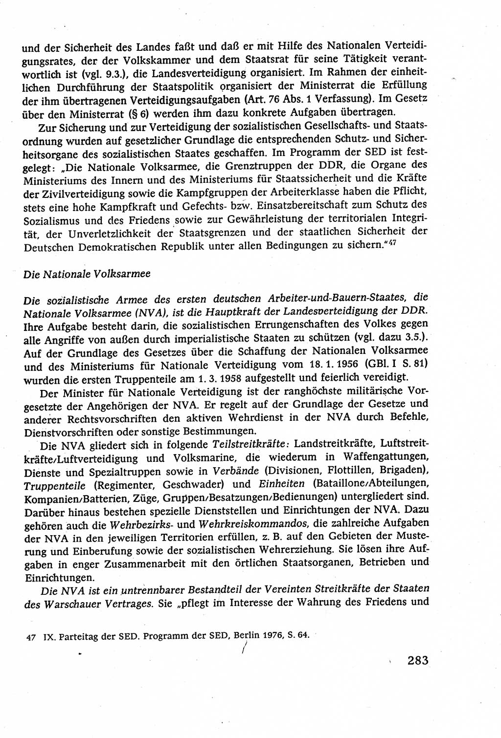 Staatsrecht der DDR (Deutsche Demokratische Republik), Lehrbuch 1977, Seite 283 (St.-R. DDR Lb. 1977, S. 283)