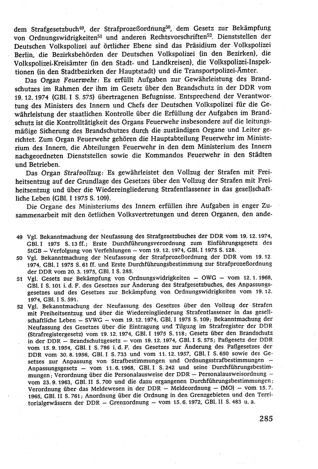 Staatsrecht der DDR (Deutsche Demokratische Republik), Lehrbuch 1977, Seite 285 (St.-R. DDR Lb. 1977, S. 285)