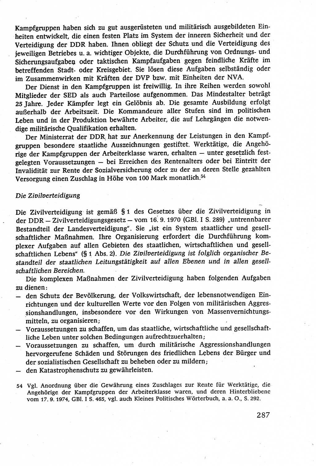 Staatsrecht der DDR (Deutsche Demokratische Republik), Lehrbuch 1977, Seite 287 (St.-R. DDR Lb. 1977, S. 287)