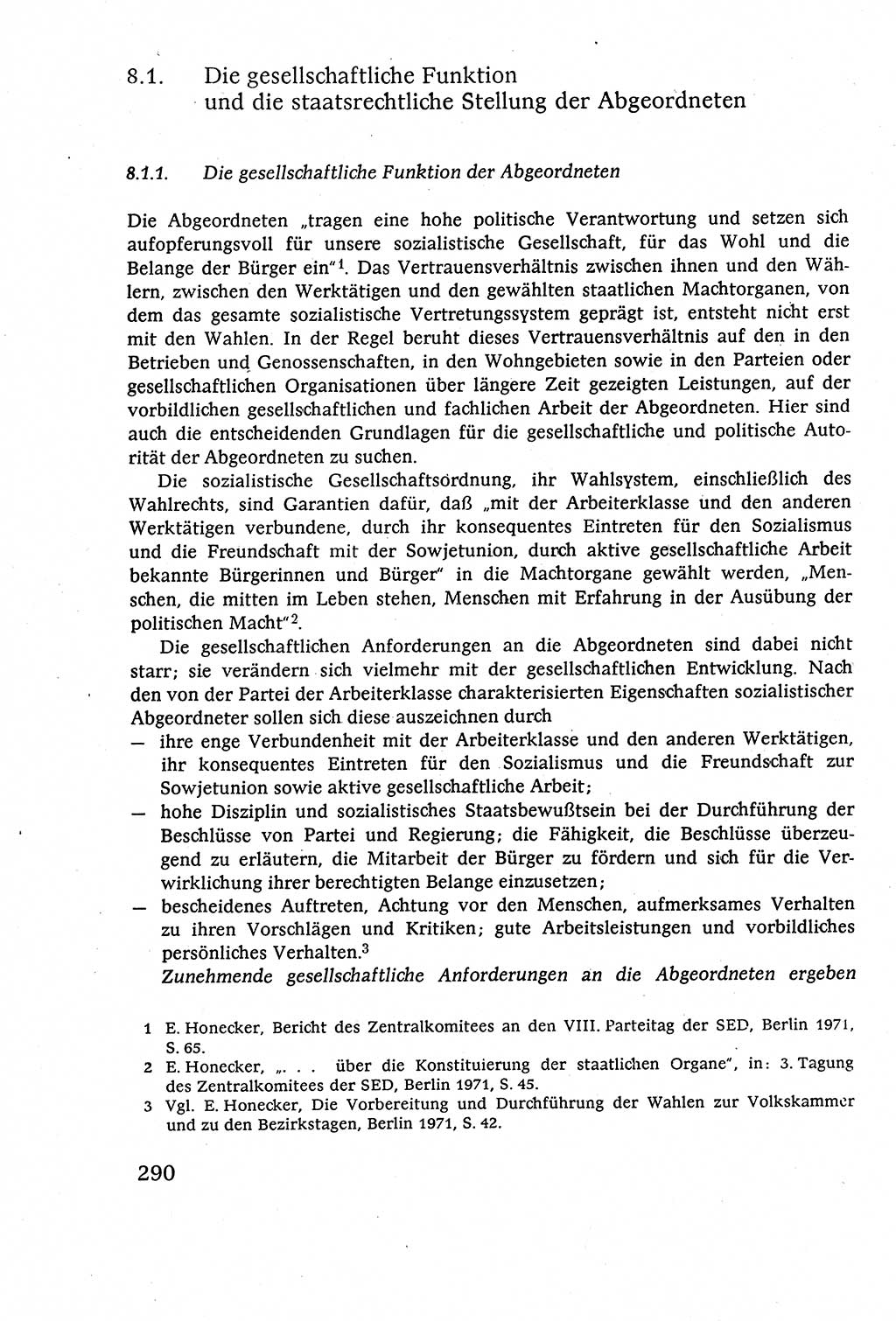 Staatsrecht der DDR (Deutsche Demokratische Republik), Lehrbuch 1977, Seite 290 (St.-R. DDR Lb. 1977, S. 290)