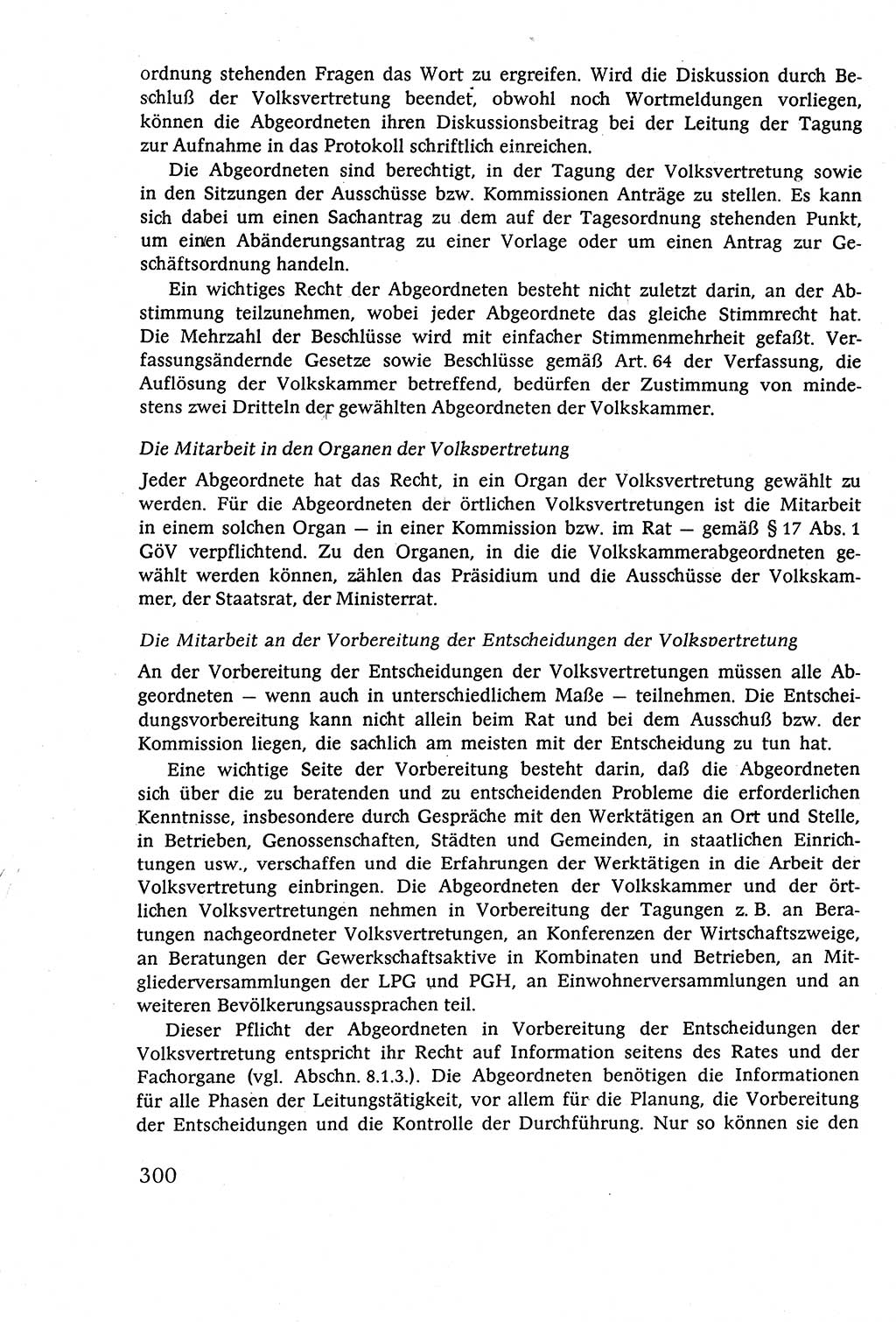 Staatsrecht der DDR (Deutsche Demokratische Republik), Lehrbuch 1977, Seite 300 (St.-R. DDR Lb. 1977, S. 300)