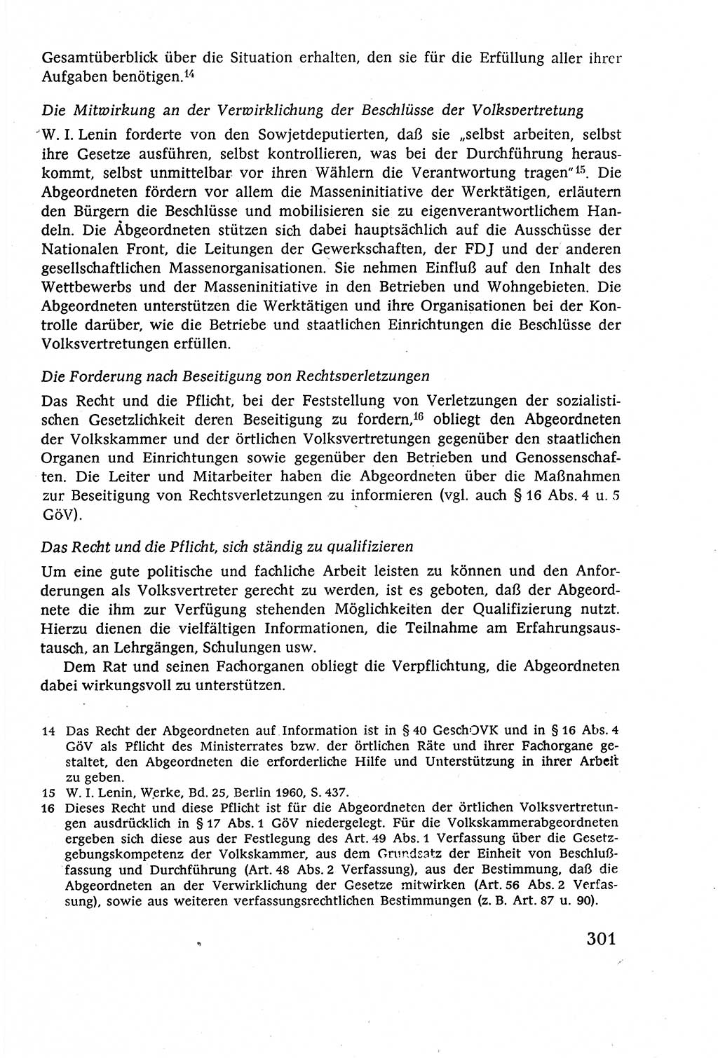 Staatsrecht der DDR (Deutsche Demokratische Republik), Lehrbuch 1977, Seite 301 (St.-R. DDR Lb. 1977, S. 301)