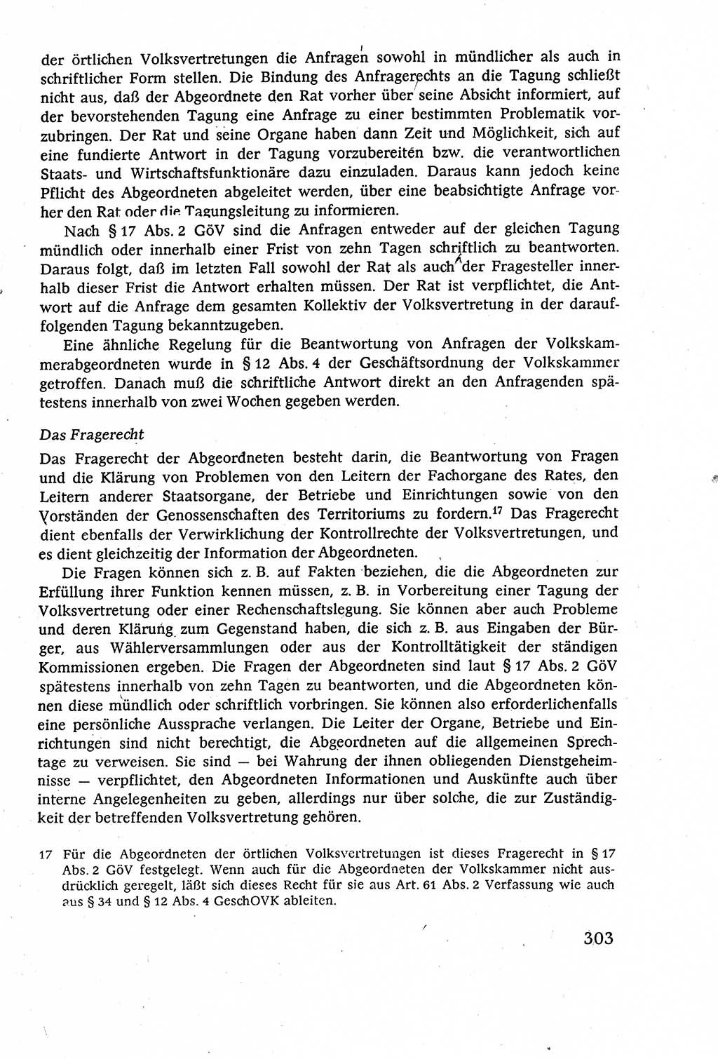 Staatsrecht der DDR (Deutsche Demokratische Republik), Lehrbuch 1977, Seite 303 (St.-R. DDR Lb. 1977, S. 303)