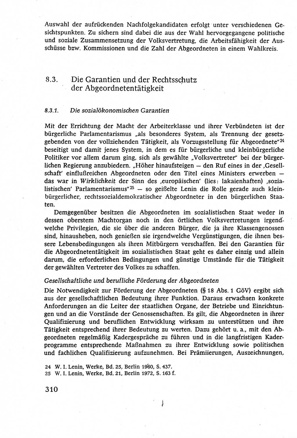 Staatsrecht der DDR (Deutsche Demokratische Republik), Lehrbuch 1977, Seite 310 (St.-R. DDR Lb. 1977, S. 310)