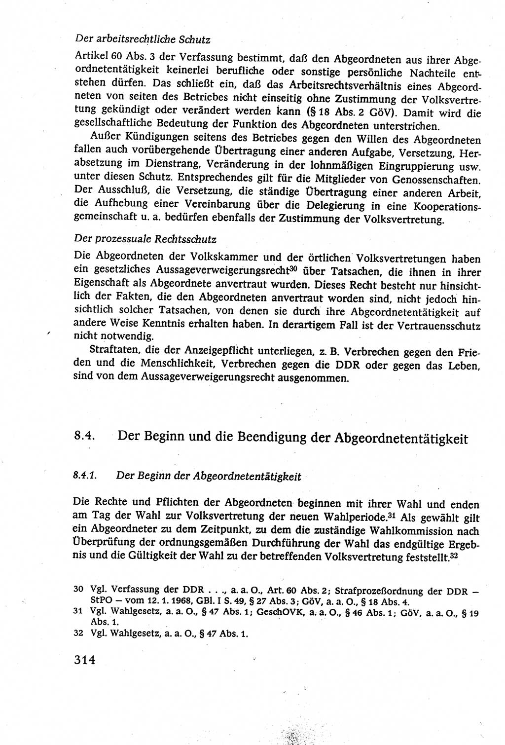 Staatsrecht der DDR (Deutsche Demokratische Republik), Lehrbuch 1977, Seite 314 (St.-R. DDR Lb. 1977, S. 314)