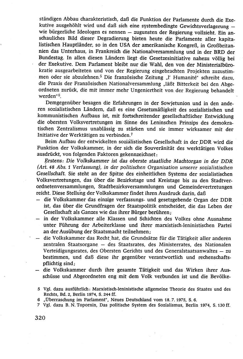 Staatsrecht der DDR (Deutsche Demokratische Republik), Lehrbuch 1977, Seite 320 (St.-R. DDR Lb. 1977, S. 320)