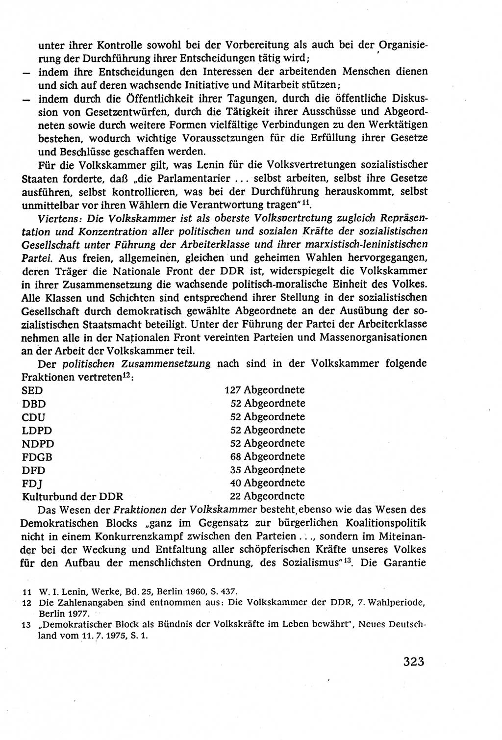 Staatsrecht der DDR (Deutsche Demokratische Republik), Lehrbuch 1977, Seite 323 (St.-R. DDR Lb. 1977, S. 323)