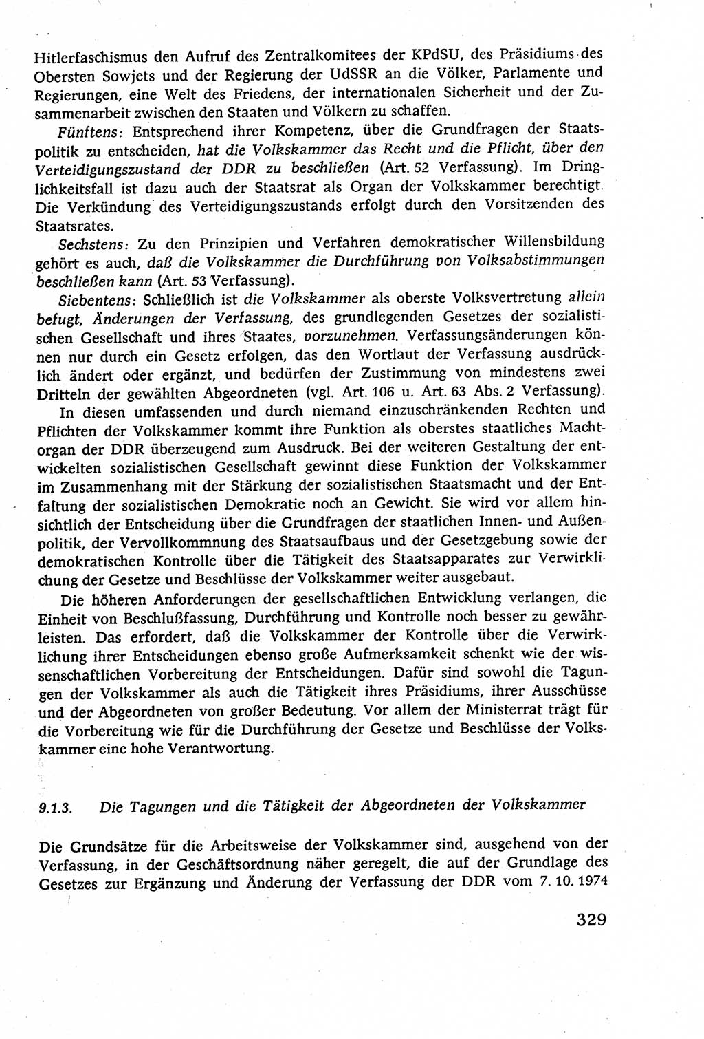 Staatsrecht der DDR (Deutsche Demokratische Republik), Lehrbuch 1977, Seite 329 (St.-R. DDR Lb. 1977, S. 329)