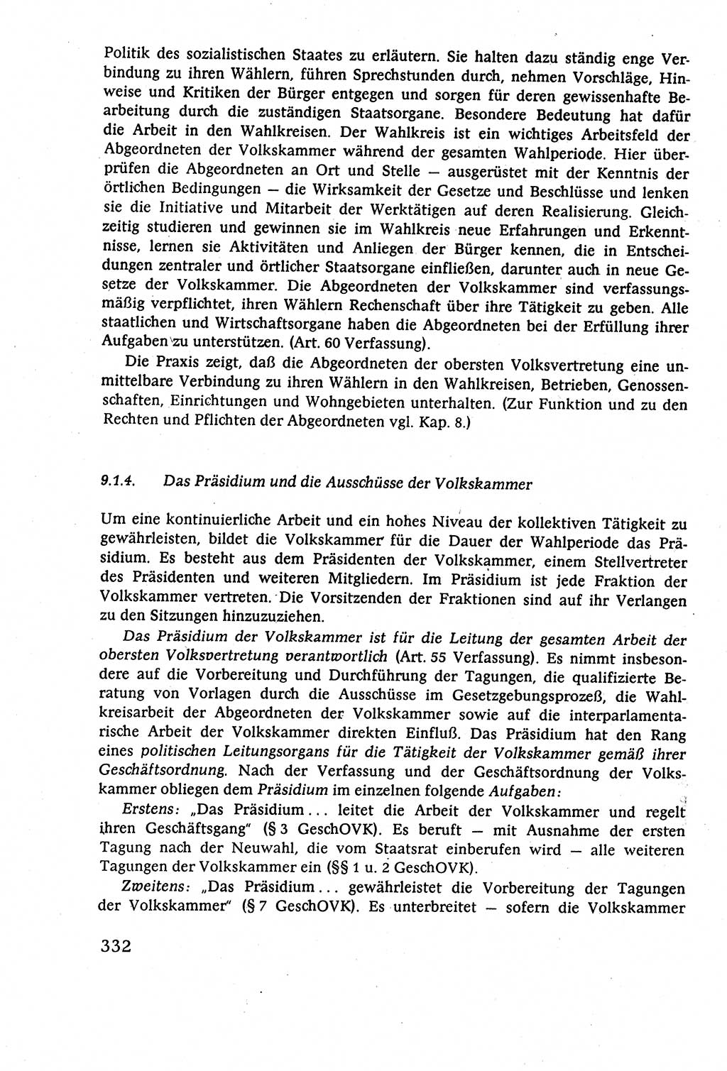 Staatsrecht der DDR (Deutsche Demokratische Republik), Lehrbuch 1977, Seite 332 (St.-R. DDR Lb. 1977, S. 332)