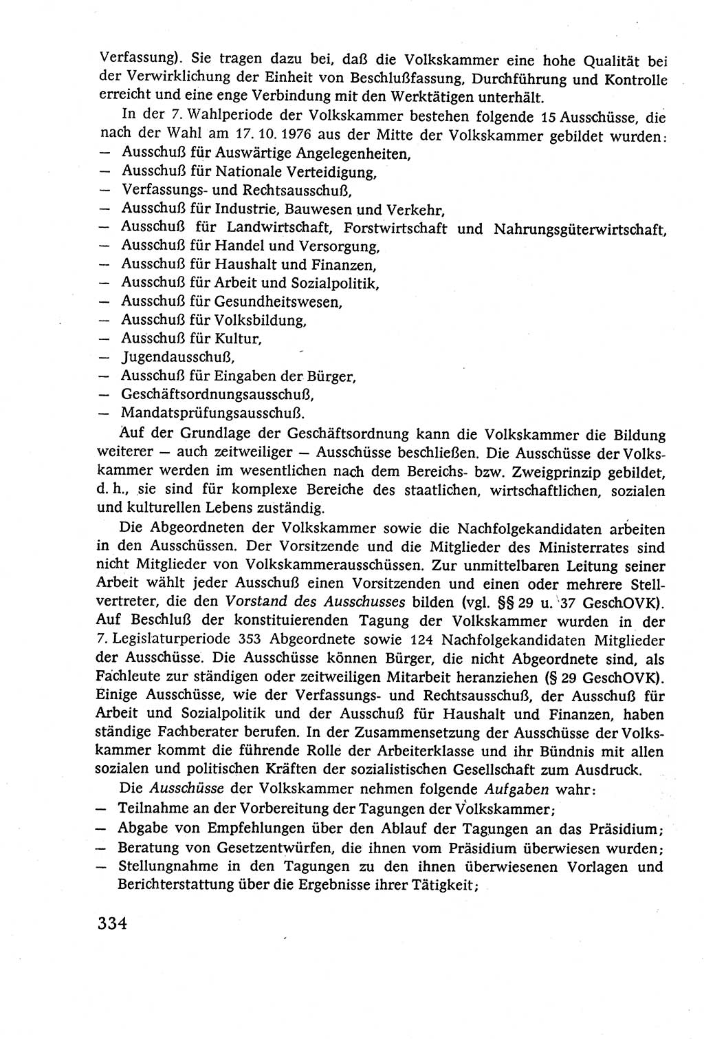 Staatsrecht der DDR (Deutsche Demokratische Republik), Lehrbuch 1977, Seite 334 (St.-R. DDR Lb. 1977, S. 334)