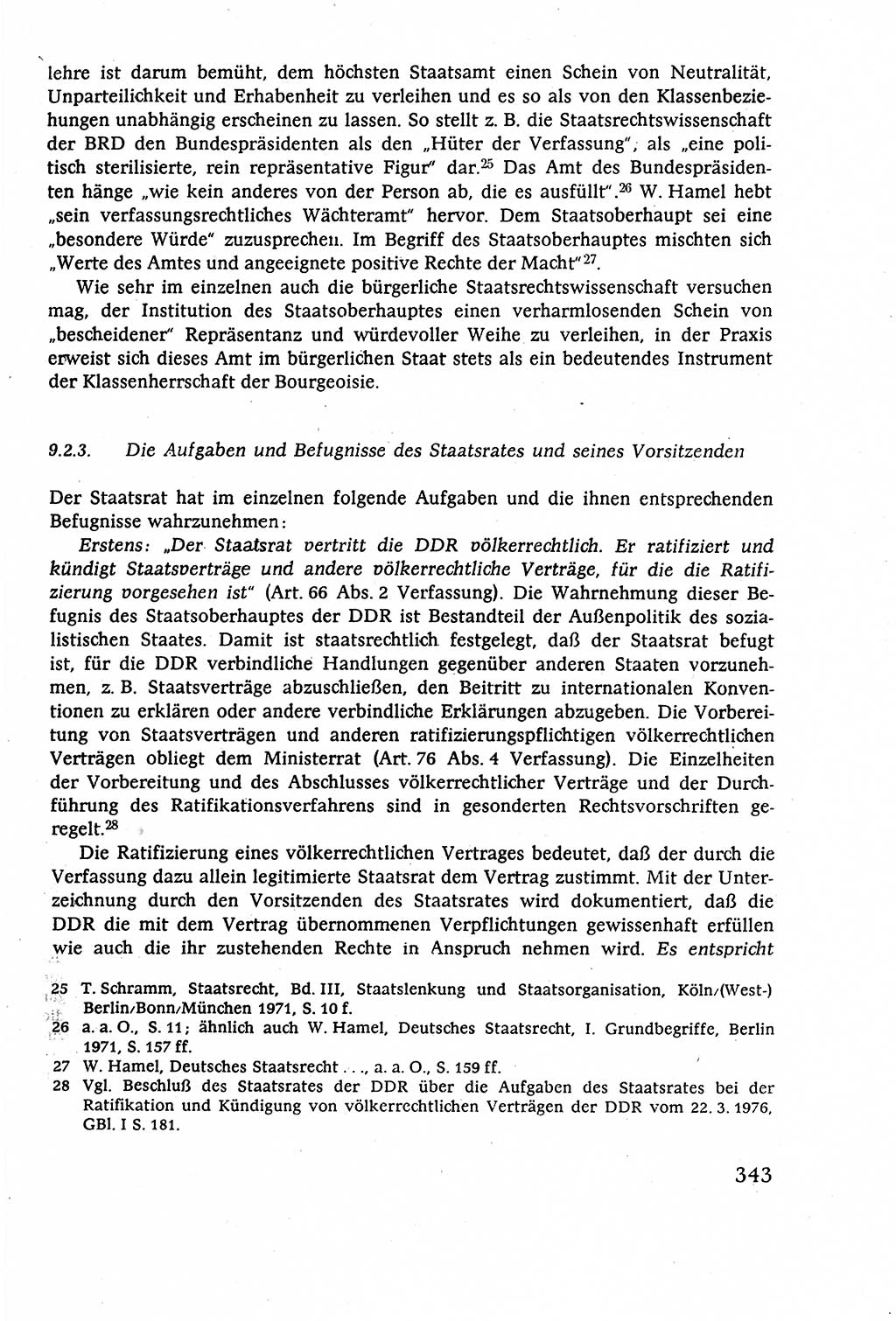 Staatsrecht der DDR (Deutsche Demokratische Republik), Lehrbuch 1977, Seite 343 (St.-R. DDR Lb. 1977, S. 343)