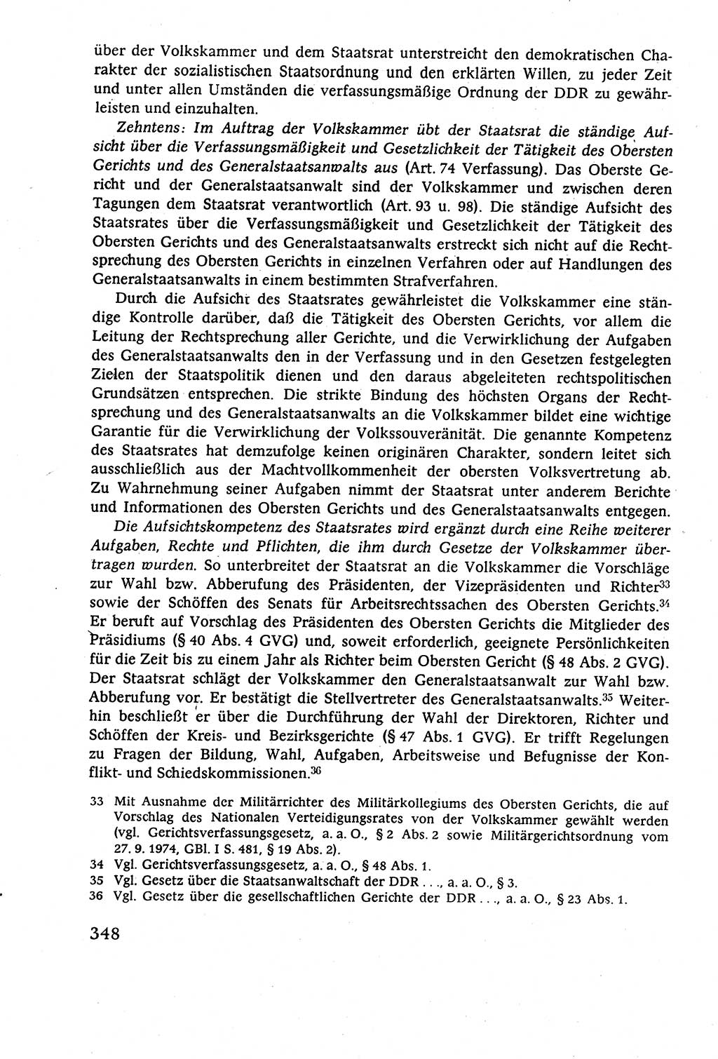 Staatsrecht der DDR (Deutsche Demokratische Republik), Lehrbuch 1977, Seite 348 (St.-R. DDR Lb. 1977, S. 348)