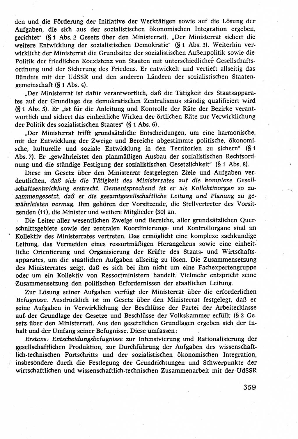 Staatsrecht der DDR (Deutsche Demokratische Republik), Lehrbuch 1977, Seite 359 (St.-R. DDR Lb. 1977, S. 359)