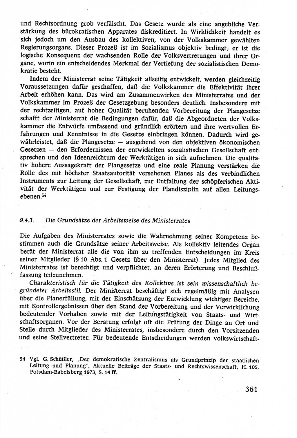 Staatsrecht der DDR (Deutsche Demokratische Republik), Lehrbuch 1977, Seite 361 (St.-R. DDR Lb. 1977, S. 361)