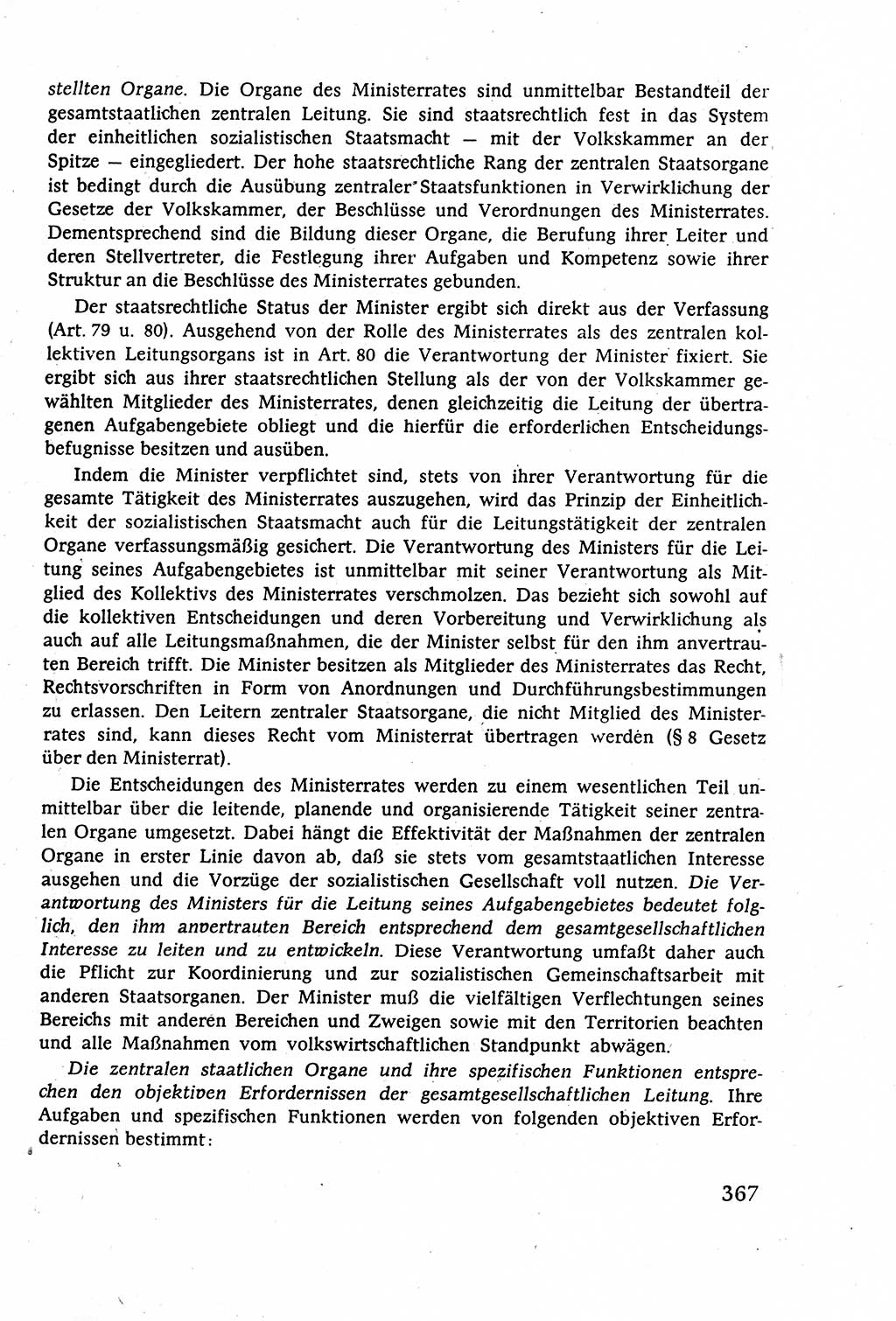 Staatsrecht der DDR (Deutsche Demokratische Republik), Lehrbuch 1977, Seite 367 (St.-R. DDR Lb. 1977, S. 367)