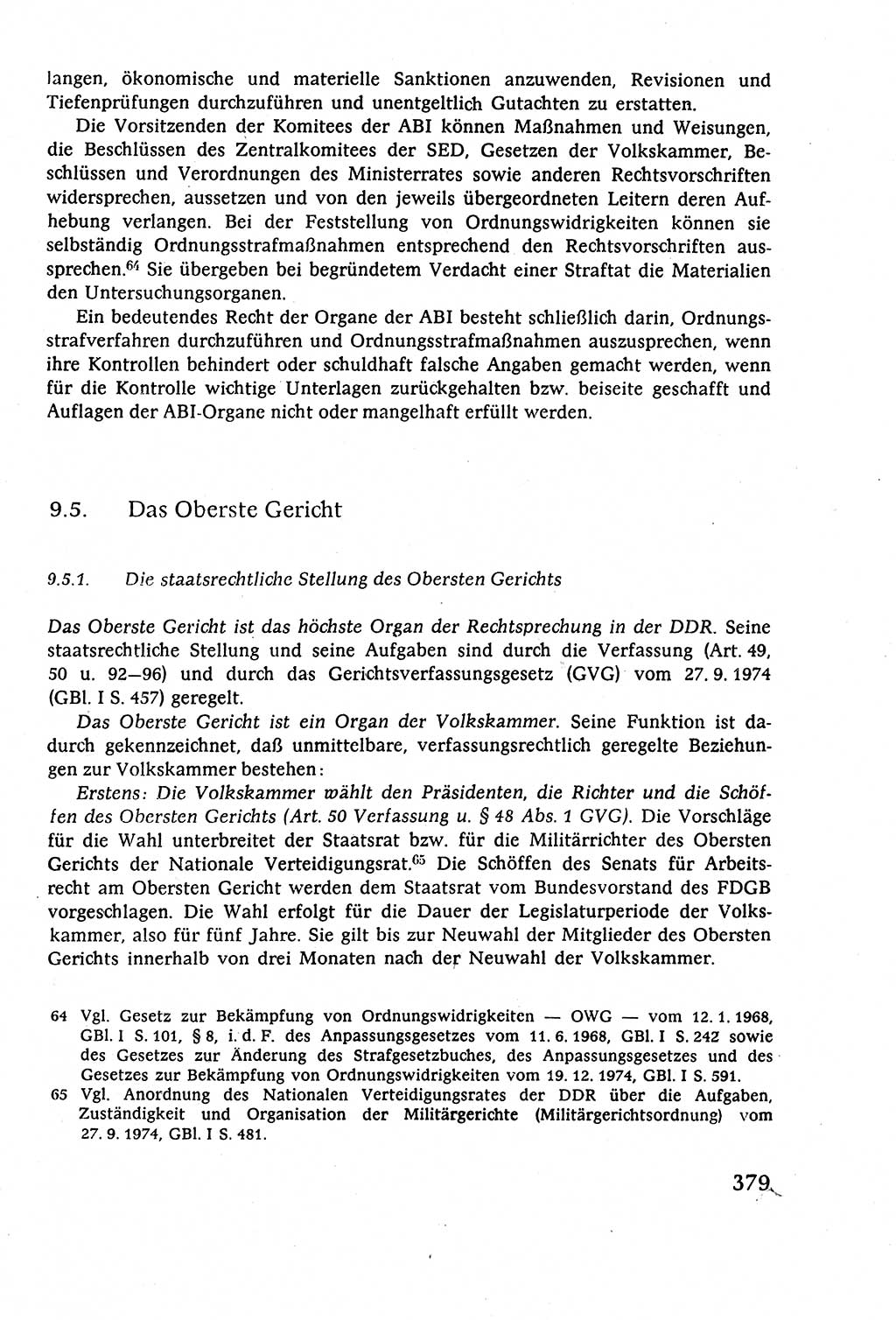 Staatsrecht der DDR (Deutsche Demokratische Republik), Lehrbuch 1977, Seite 379 (St.-R. DDR Lb. 1977, S. 379)