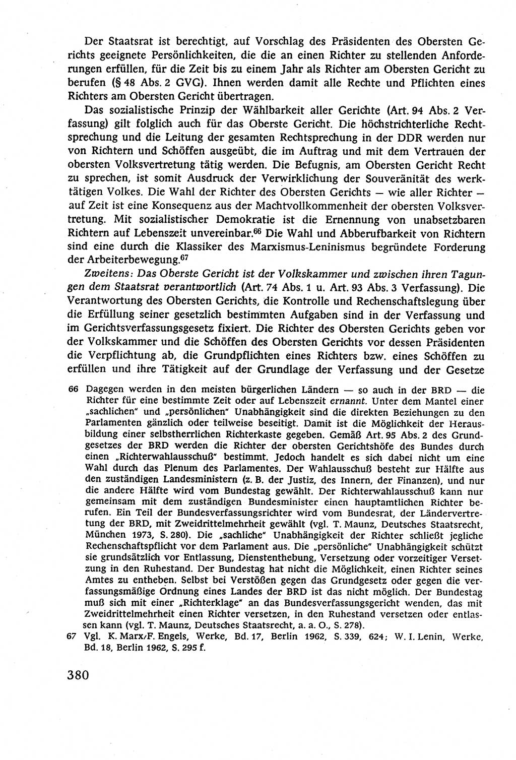 Staatsrecht der DDR (Deutsche Demokratische Republik), Lehrbuch 1977, Seite 380 (St.-R. DDR Lb. 1977, S. 380)