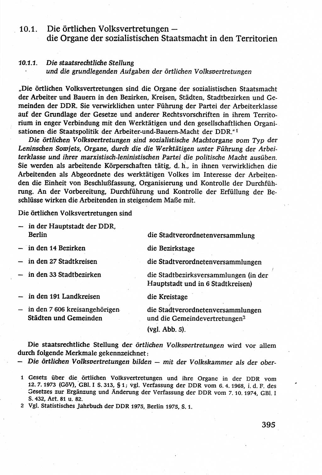 Staatsrecht der DDR (Deutsche Demokratische Republik), Lehrbuch 1977, Seite 395 (St.-R. DDR Lb. 1977, S. 395)
