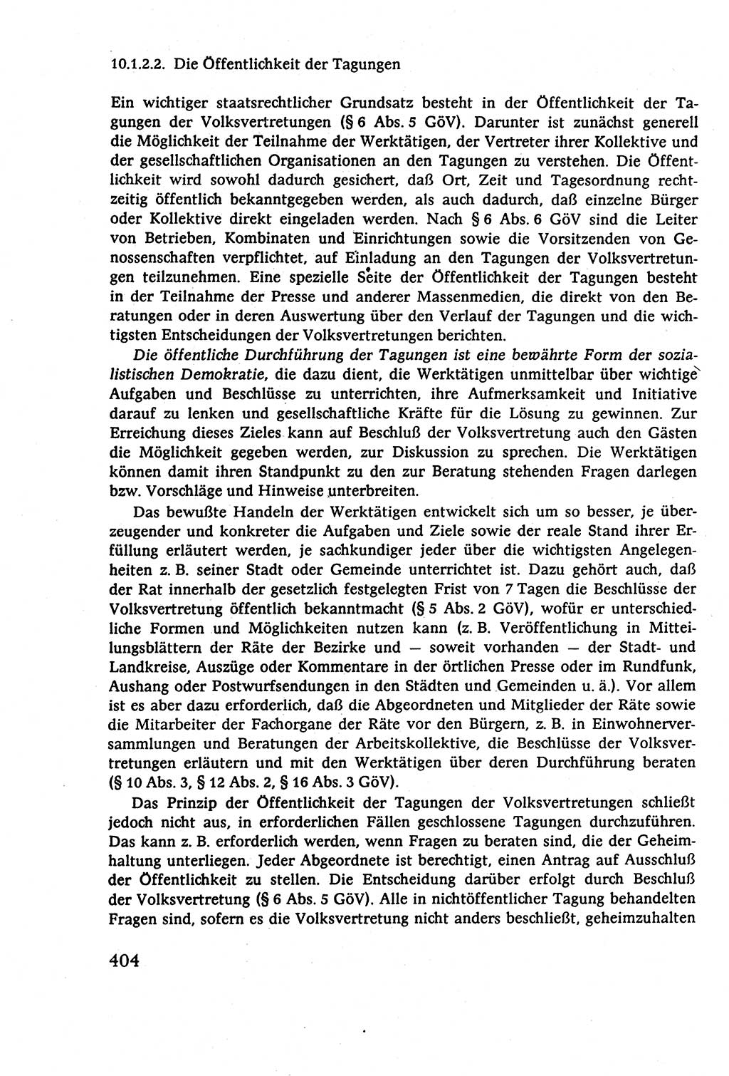 Staatsrecht der DDR (Deutsche Demokratische Republik), Lehrbuch 1977, Seite 404 (St.-R. DDR Lb. 1977, S. 404)