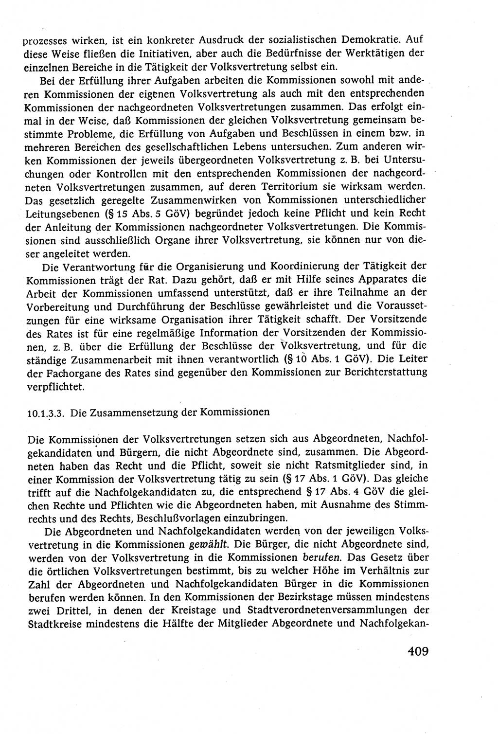 Staatsrecht der DDR (Deutsche Demokratische Republik), Lehrbuch 1977, Seite 409 (St.-R. DDR Lb. 1977, S. 409)