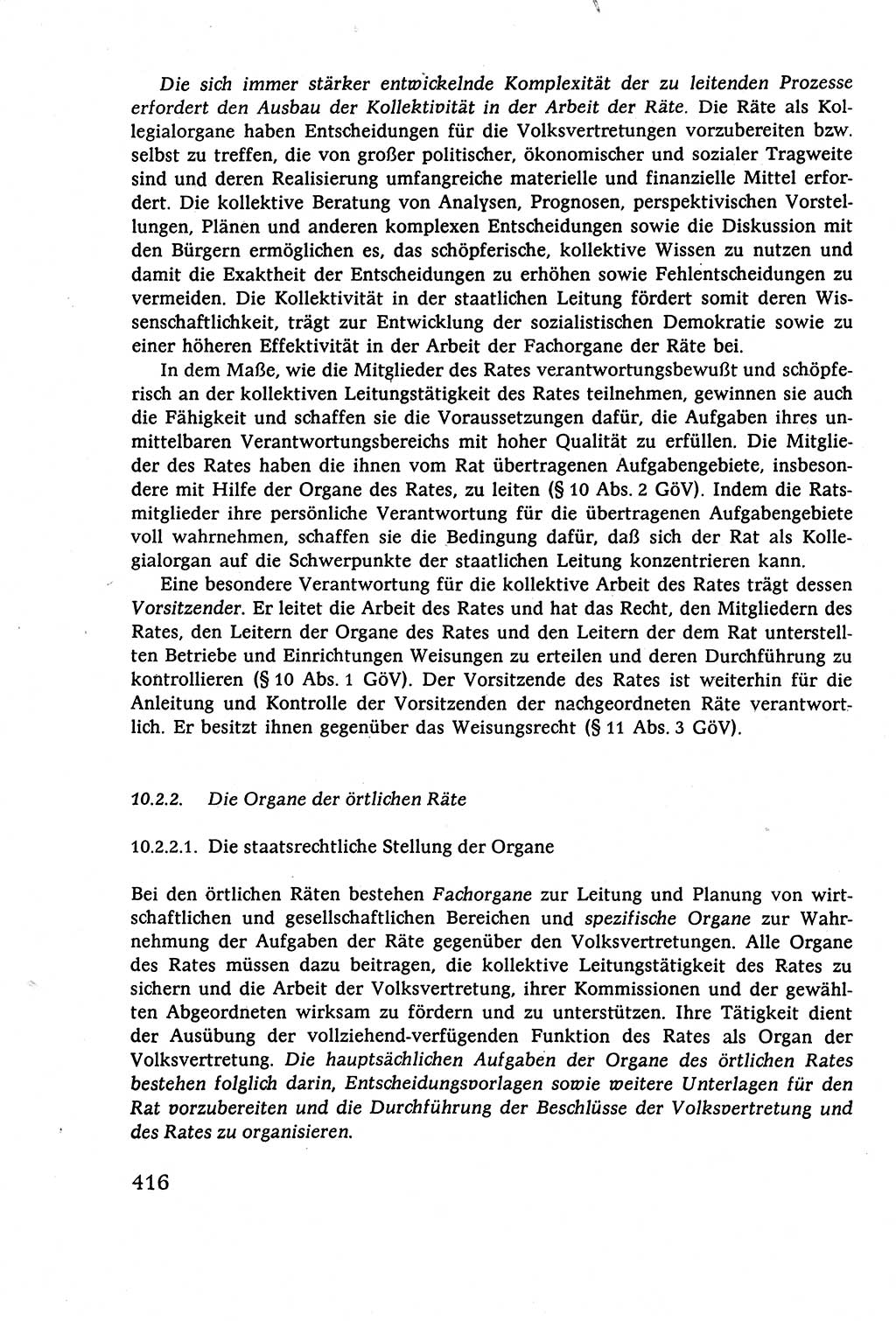 Staatsrecht der DDR (Deutsche Demokratische Republik), Lehrbuch 1977, Seite 416 (St.-R. DDR Lb. 1977, S. 416)