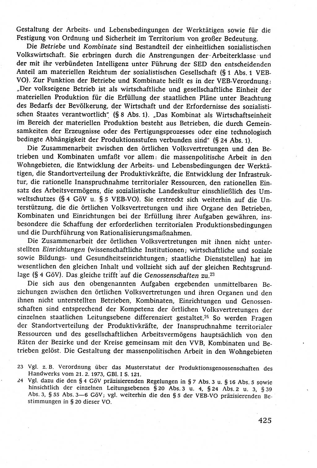 Staatsrecht der DDR (Deutsche Demokratische Republik), Lehrbuch 1977, Seite 425 (St.-R. DDR Lb. 1977, S. 425)