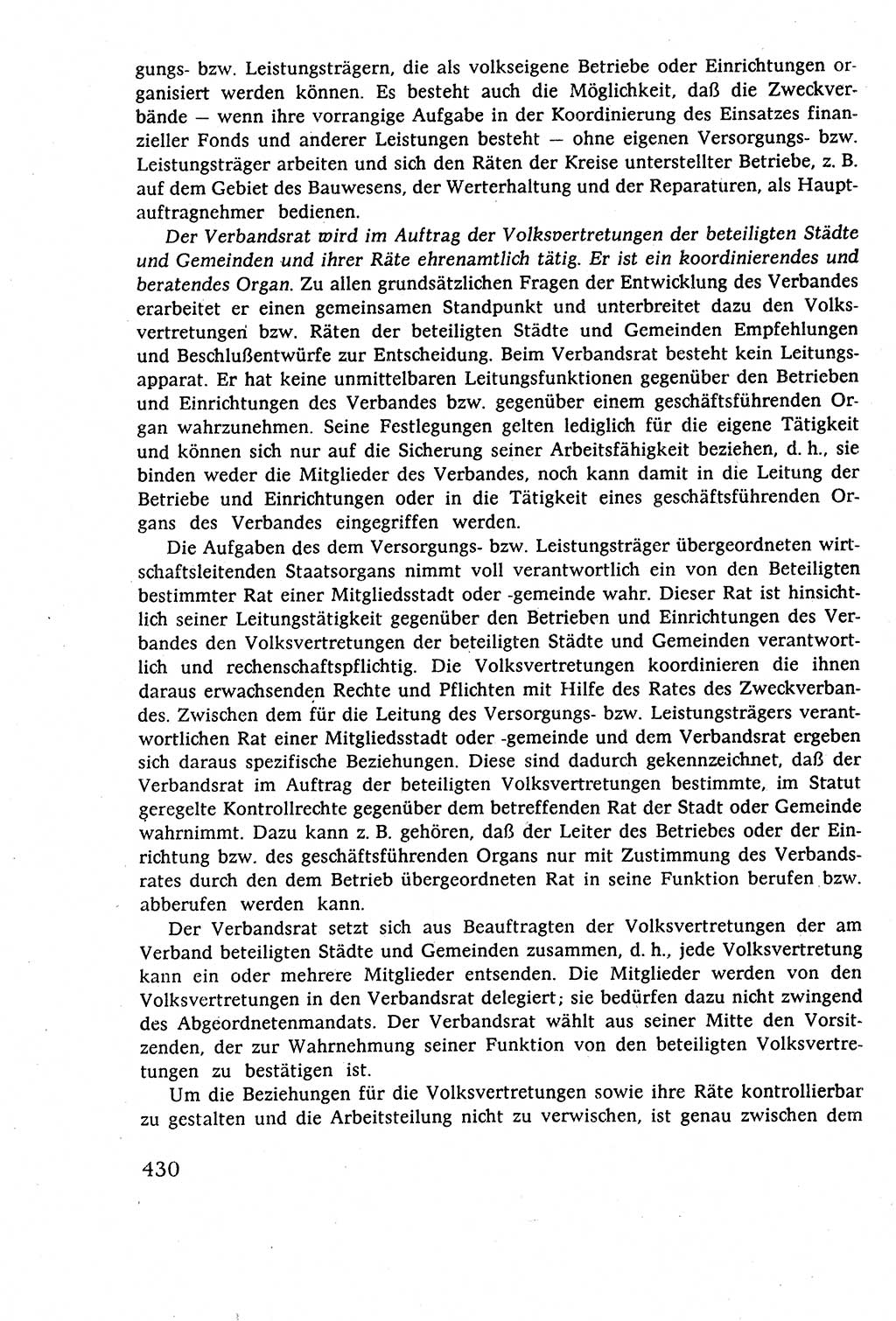 Staatsrecht der DDR (Deutsche Demokratische Republik), Lehrbuch 1977, Seite 430 (St.-R. DDR Lb. 1977, S. 430)