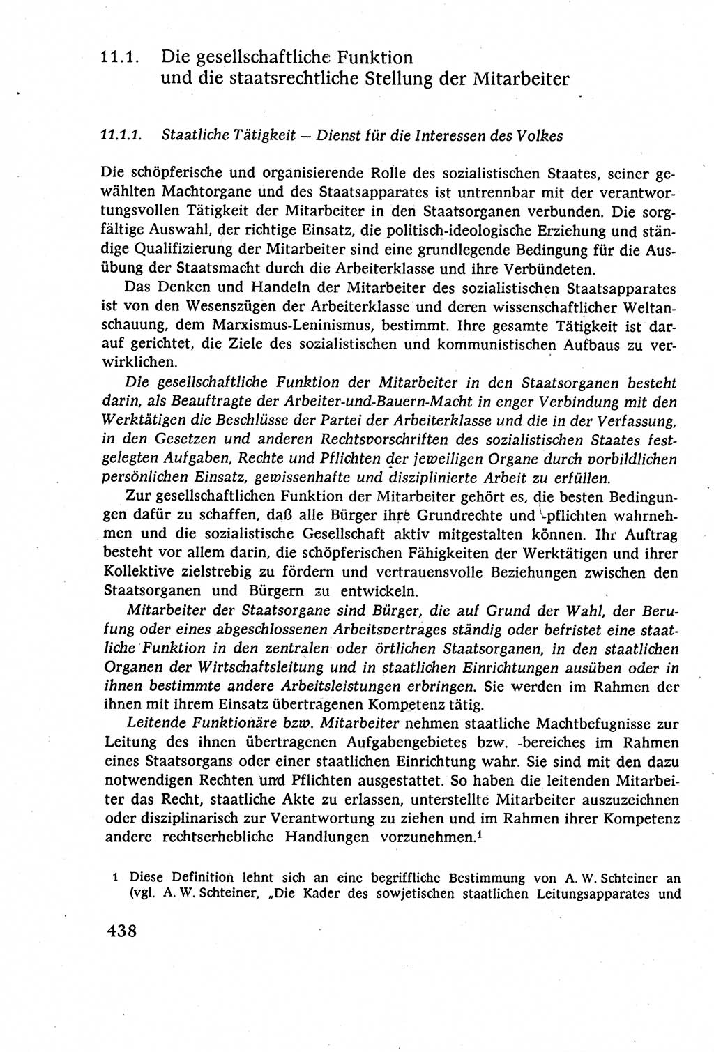 Staatsrecht der DDR (Deutsche Demokratische Republik), Lehrbuch 1977, Seite 438 (St.-R. DDR Lb. 1977, S. 438)