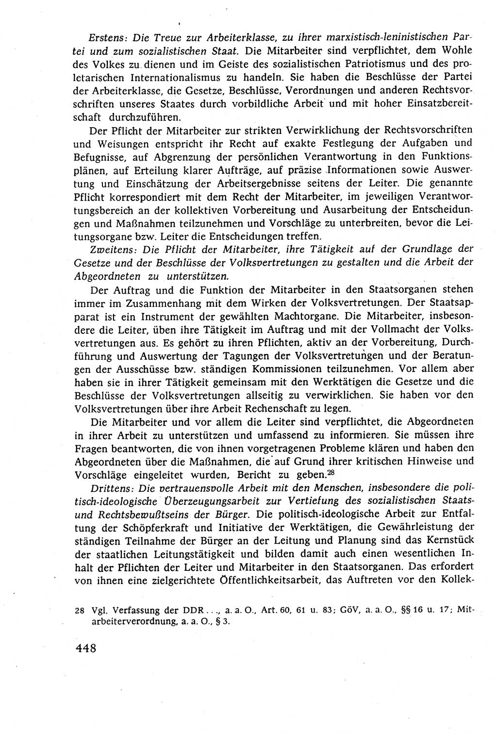 Staatsrecht der DDR (Deutsche Demokratische Republik), Lehrbuch 1977, Seite 448 (St.-R. DDR Lb. 1977, S. 448)