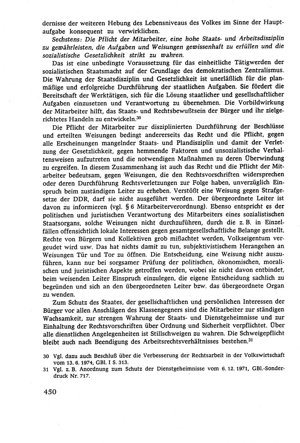 Staatsrecht der DDR (Deutsche Demokratische Republik), Lehrbuch 1977, Seite 450 (St.-R. DDR Lb. 1977, S. 450)