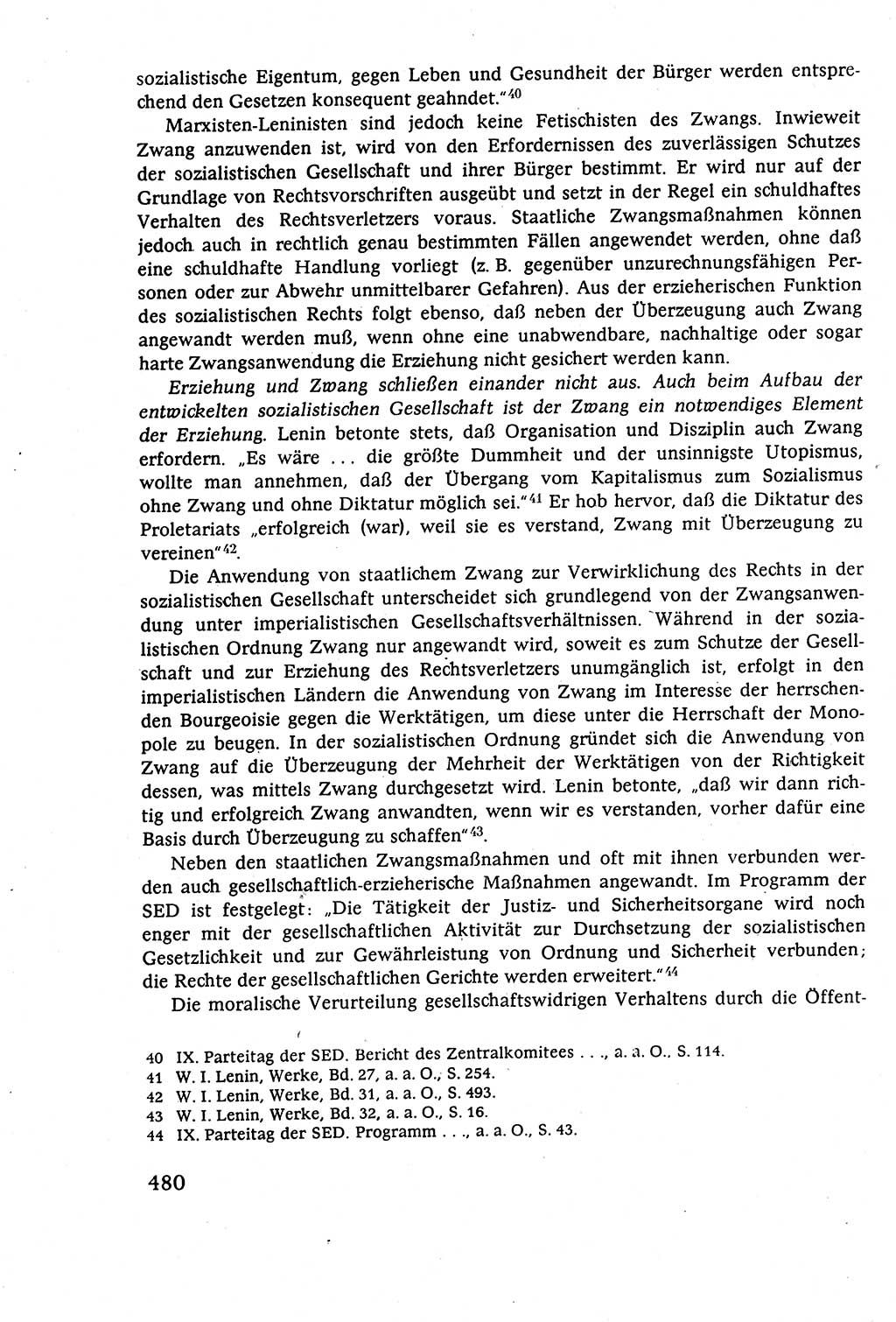 Staatsrecht der DDR (Deutsche Demokratische Republik), Lehrbuch 1977, Seite 480 (St.-R. DDR Lb. 1977, S. 480)